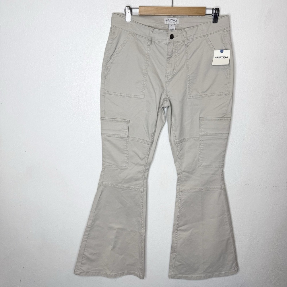 New Arizona Jean Co Moonstone Y2K Cargo Flare Pants 2000s Juniors‎ 9